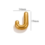 Gold color / 1 Piece Classic Simple Style Letter J Shape Stainless Steel  Gold Color Women's Pendant Picture10